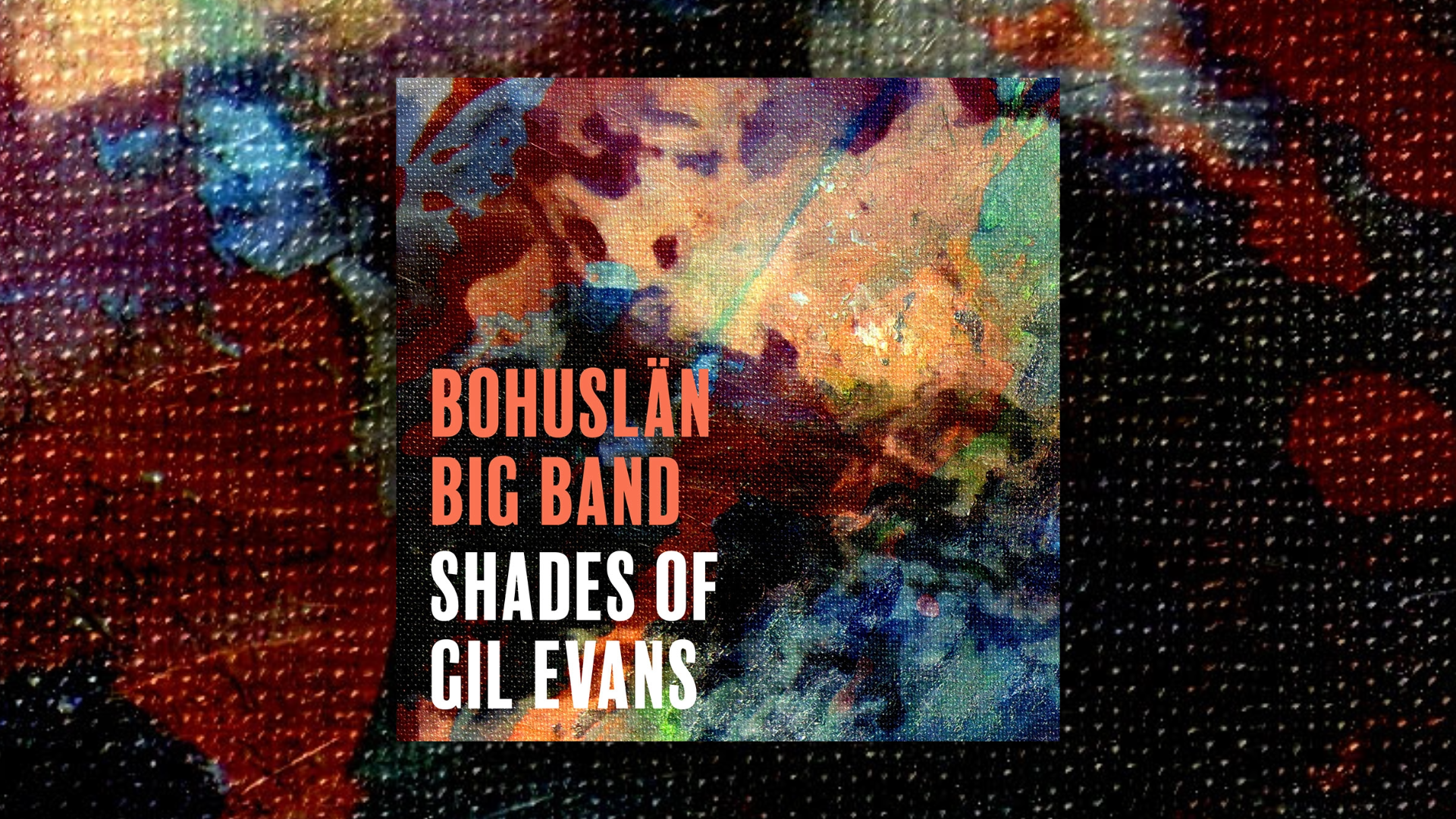 Färgglatt skivomslag för Shades of Gil Evans.